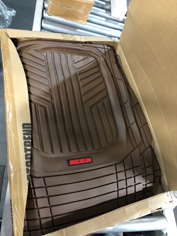 Photo 1 of Motor Trend FlexTough Plus Brown Rubber Car Floor Mats