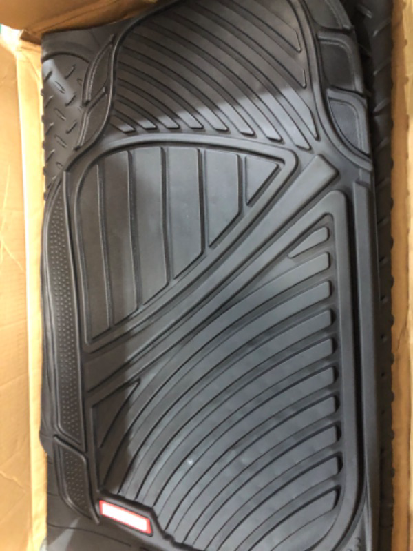 Photo 3 of * used * good condition * 
Motor Trend FlexTough Performance All Weather Rubber Car Floor Mats with Cargo Liner (Black)