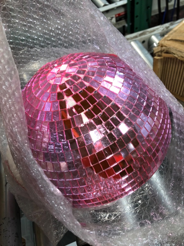 Photo 2 of * see images for damage * 
Mirror Ball, 8 inch Reflective Light Dance Disco Balls with Hanging Ring for DJ Club Party