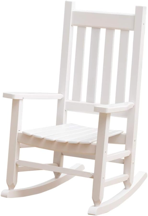 Photo 1 of *PARTS* B&Z KD-23W Child's Wooden Rocking Chair Porch Rocker - Indoor/Outdoor (White)