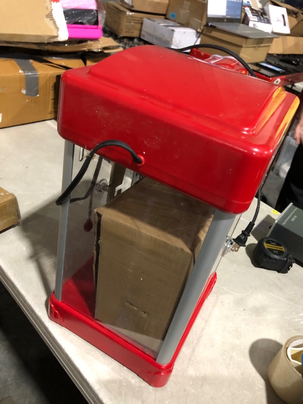 Photo 6 of * see images for damage * 
Great Northern Popcorn Company Pop Pup Countertop Popcorn Machine, Red (6074) 