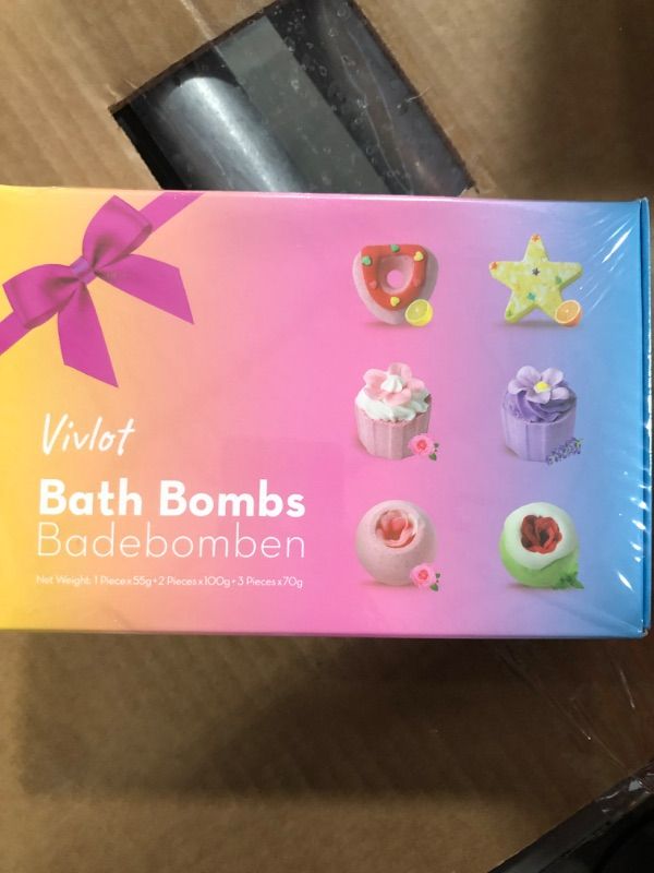 Photo 3 of Bath Bombs for Kids,Handmade Bubble Bath Bombs with Natural Sea Salt and Essential Oil,Perfect for Bubble & Spa Bath,6 pcs Bath Bombs Gift Set,Mother's Day Gifts for mom,Wife
