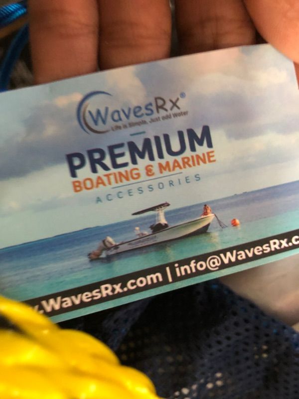 Photo 1 of WavesRx Watersports Tubing Tow Rope for Boat & Jet Ski - Adjustable Length (4 Sections) I Boating & Jet Ski Ropes for Pulling Water Tubes & Towables | Booster Ball Compatible Water Tubing Towing Rope
