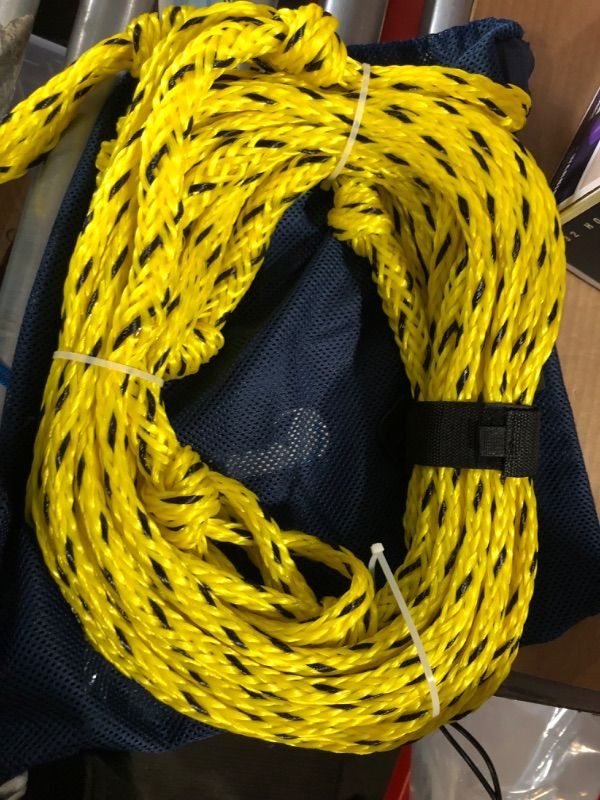 Photo 1 of WavesRx Watersports Tubing Tow Rope for Boat & Jet Ski - Adjustable Length (4 Sections) I Boating & Jet Ski Ropes for Pulling Water Tubes & Towables | Booster Ball Compatible Water Tubing Towing Rope
