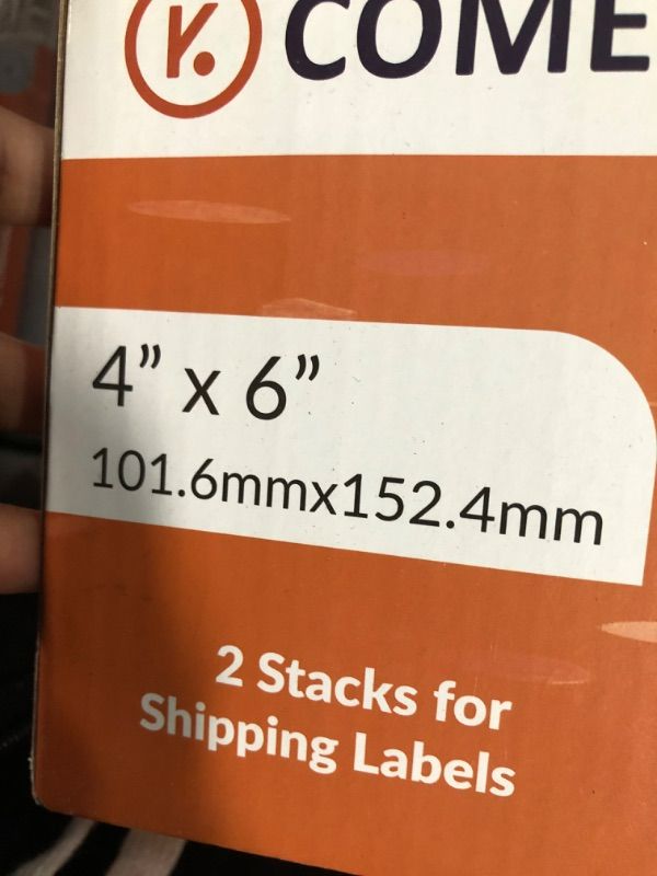 Photo 3 of K Comer 4x6 Thermal Shipping Labels (2 Stacks, 1000 Printer Labels) Stickers Printable,Waterproof,Self Adhesive,Mailing Address Labels for Packages Compatible with K Comer MUNBYN, Rollo