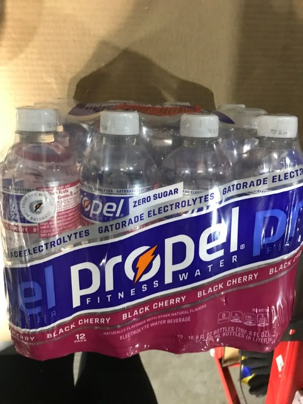 Photo 3 of Propel Black Cherry, Zero Calorie Sports Drinking Water with Electrolytes and Vitamins C&E, 16.9 Fl Oz(Pack of 12)