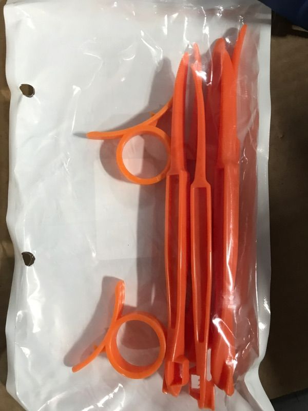 Photo 1 of HOME-X Set of 8-Fruit Peelers for Kitchen, Two Styles of Citrus Peeler Tool, Kitchen Gadget, Easy Orange Peelers, Set of 8, 6 ½” L x 2" W x ½” H and 2” L x 1” D, Orange