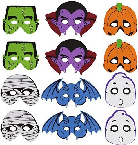 Photo 1 of 12-Pack Halloween Foam Masks for Kids' TWO PACK BUNDLE