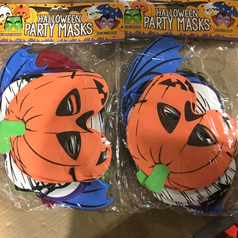 Photo 2 of 12-Pack Halloween Foam Masks for Kids' TWO PACK BUNDLE