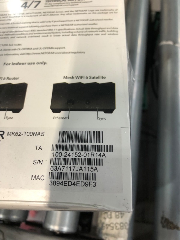 Photo 4 of NETGEAR Nighthawk Whole Home Mesh WiFi 6 System (MK62) - AX1800 router with 1 satellite extender, coverage up to 3,000 sq. ft. and 25+ devices Mesh WiFi 6 (2 Pack)