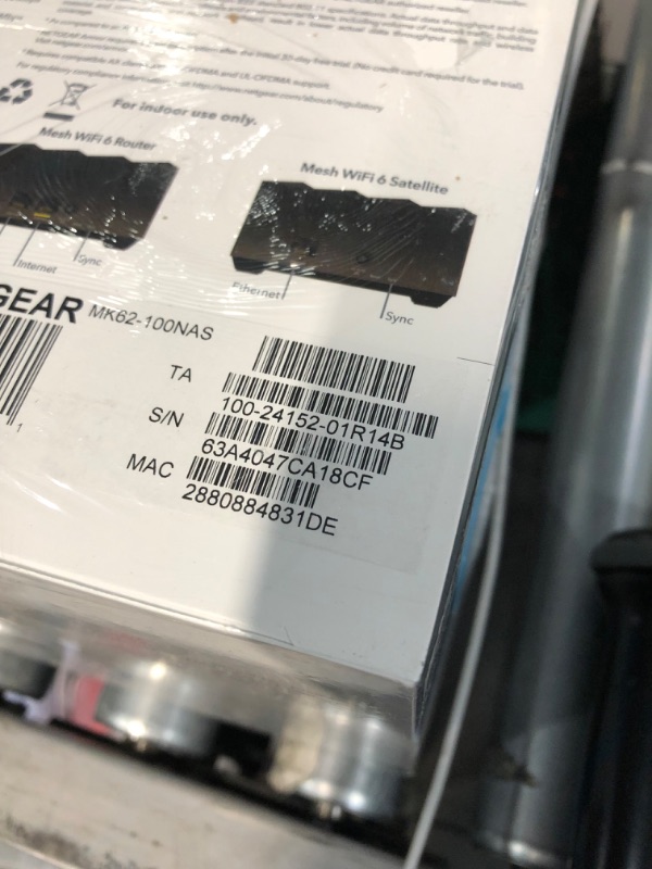 Photo 2 of NETGEAR Nighthawk Whole Home Mesh WiFi 6 System (MK62) - AX1800 router with 1 satellite extender, coverage up to 3,000 sq. ft. and 25+ devices Mesh WiFi 6 (2 Pack)