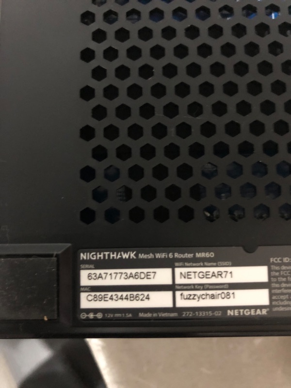 Photo 5 of * important * see clerk notes * 
NETGEAR Nighthawk Whole Home Mesh WiFi 6 System (MK62) - AX1800 router with 1 satellite extender