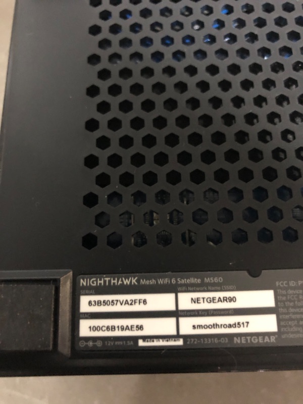 Photo 6 of * important * see clerk notes * 
NETGEAR Nighthawk Whole Home Mesh WiFi 6 System (MK62) - AX1800 router with 1 satellite extender