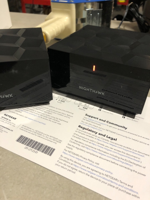 Photo 2 of NETGEAR Nighthawk Whole Home Mesh WiFi 6 System (MK62) - AX1800 router with 1 satellite extender, coverage up to 3,000 sq. ft. and 25+ devices Mesh WiFi 6 (2 Pack)