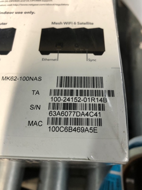 Photo 3 of NETGEAR Nighthawk Whole Home Mesh WiFi 6 System (MK62) - AX1800 router with 1 satellite extender, coverage up to 3,000 sq. ft. and 25+ devices Mesh WiFi 6 (2 Pack)