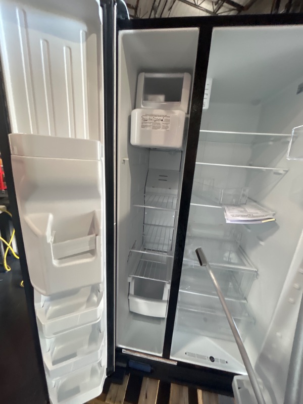 Photo 10 of **STOCK IMAGE IS A REFERENCE- SEE NOTES**  AMANA  21.4 Cu. Ft. Stainless Side-by-Side Refrigerator