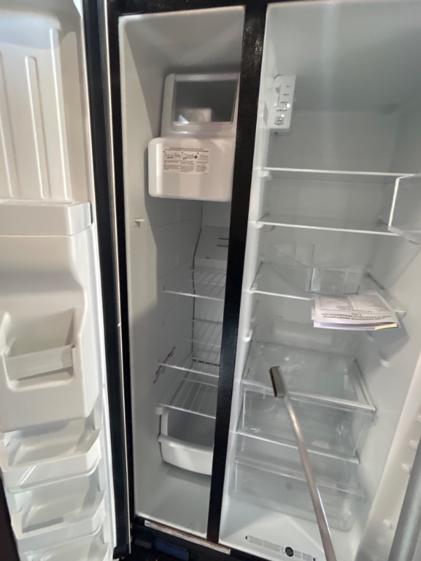 Photo 9 of **STOCK IMAGE IS A REFERENCE- SEE NOTES**  AMANA  21.4 Cu. Ft. Stainless Side-by-Side Refrigerator