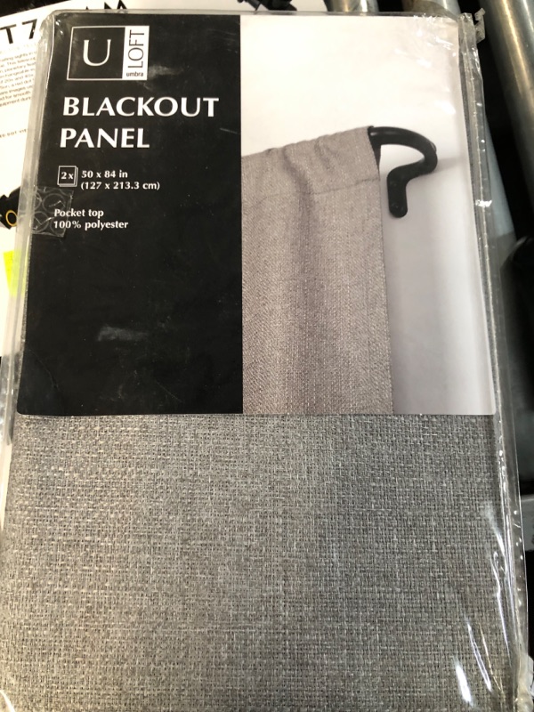 Photo 1 of 2 BLACKOUT PANEL GREY CURTAINS 50 X 84 