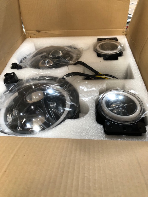 Photo 4 of Auxbeam 2023 Upgraded 9 Inch LED Headlights and 4 Inch Fog Lights for 2018-2023 Jeep Wrangler