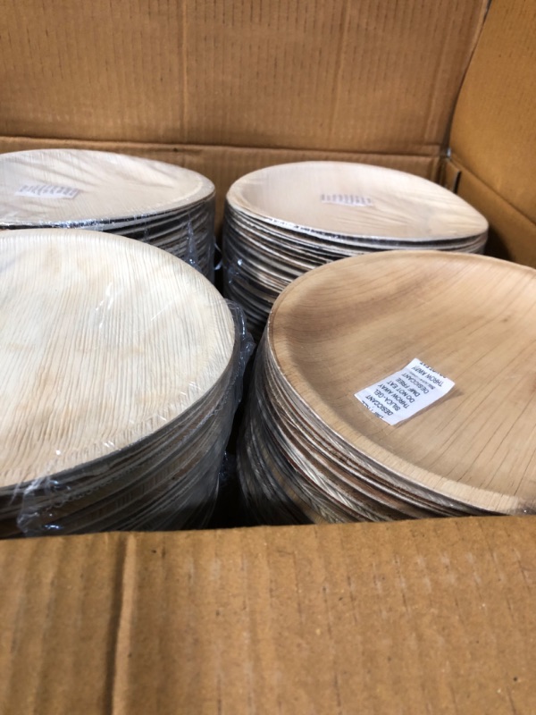 Photo 3 of ECO SOUL 100% Compostable 8 Inch Round Palm Leaf Plates [200-Pack]