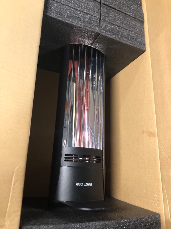 Photo 1 of **PARTS ONLY**SEE NOTES** Outdoor Patio Heater, EAST OAK 1500W Portable Outdoor Indoor Electric Heater with IP65 Waterproof Tip-over Protection 3 Heat Settings & 24 Hours Timing Tower Infrared Heater