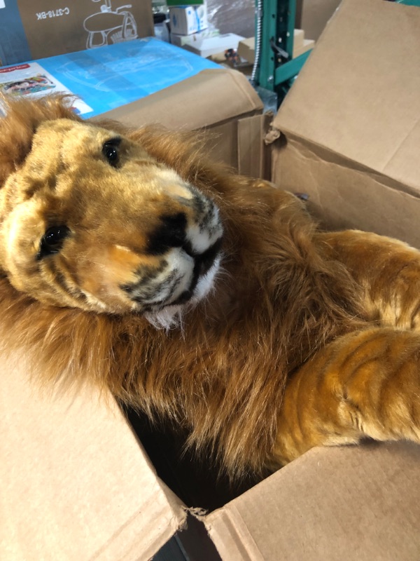 Photo 2 of Doug Giant Lion - Lifelike Stuffed Animal (Over 6 feet Long) - Lifelike Stuffed Animal (Stands Nearly 3 Feet Tall) Lion 