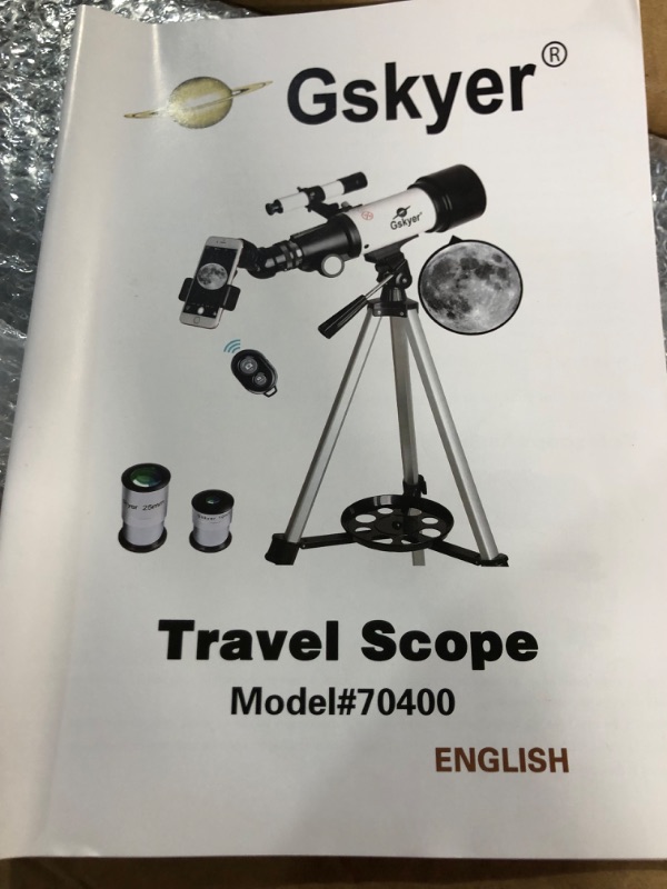 Photo 3 of [USED]
Gskyer Telescope, 70mm Aperture 400mm AZ Mount Astronomical Refracting Telescope for Kids Beginners - Travel Telescope 