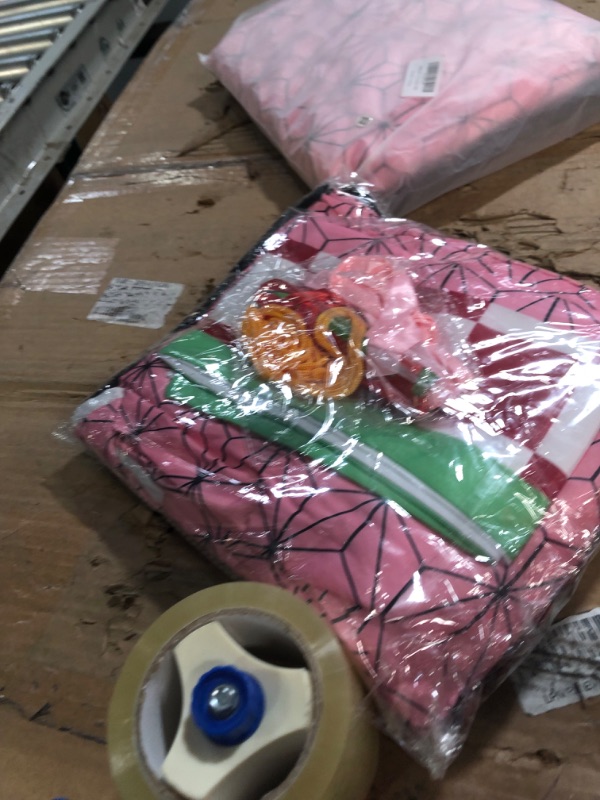 Photo 1 of  NON -REFUNDABLE Kamado Cosplay Costume Outfit Kimono with Hairwear and Bamboo Adult(without Wig) Medium
