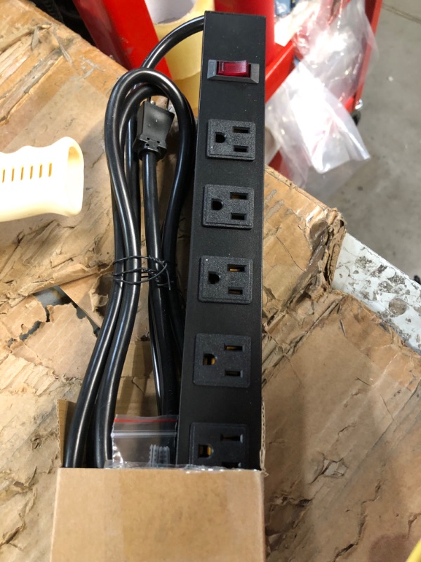 Photo 2 of 8-Outlet Metal Power Strip, 6 Ft Long Extension Cord Heavy Duty for Kitchen Office, School