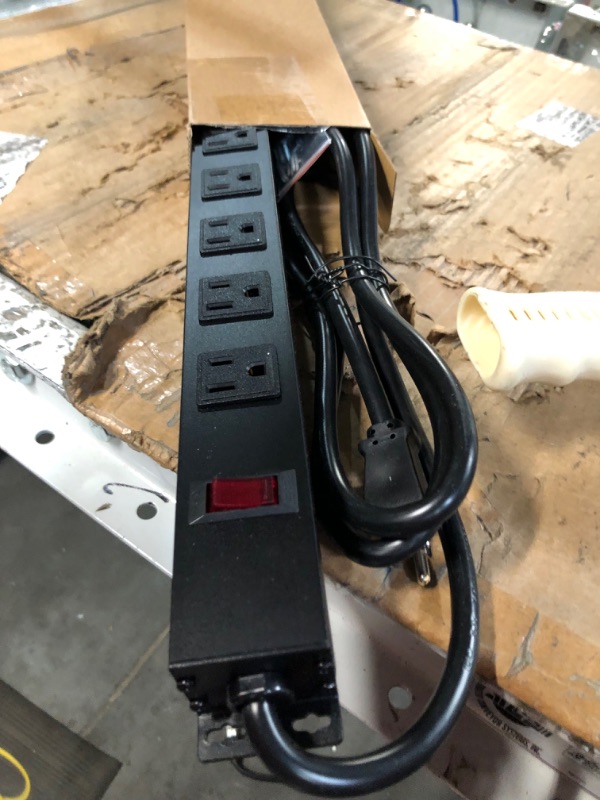 Photo 3 of 8-Outlet Metal Power Strip, 6 Ft Long Extension Cord Heavy Duty for Kitchen Office, School