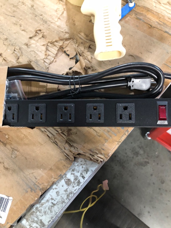 Photo 4 of 8-Outlet Metal Power Strip, 6 Ft Long Extension Cord Heavy Duty for Kitchen Office, School