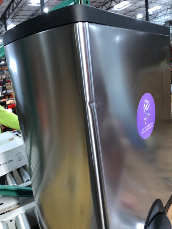 Photo 2 of **STOCK PHOTO FOR REFERENCE** simplehuman Rectangular Recycler, 46 L - Fingerprint-Proof Stainless Steel 