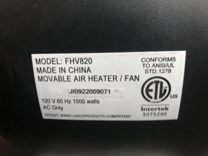 Photo 7 of **PARTS ONLY** **SEE NOTES** Lasko Oscillating Hybrid Fan and Space Heater for Home