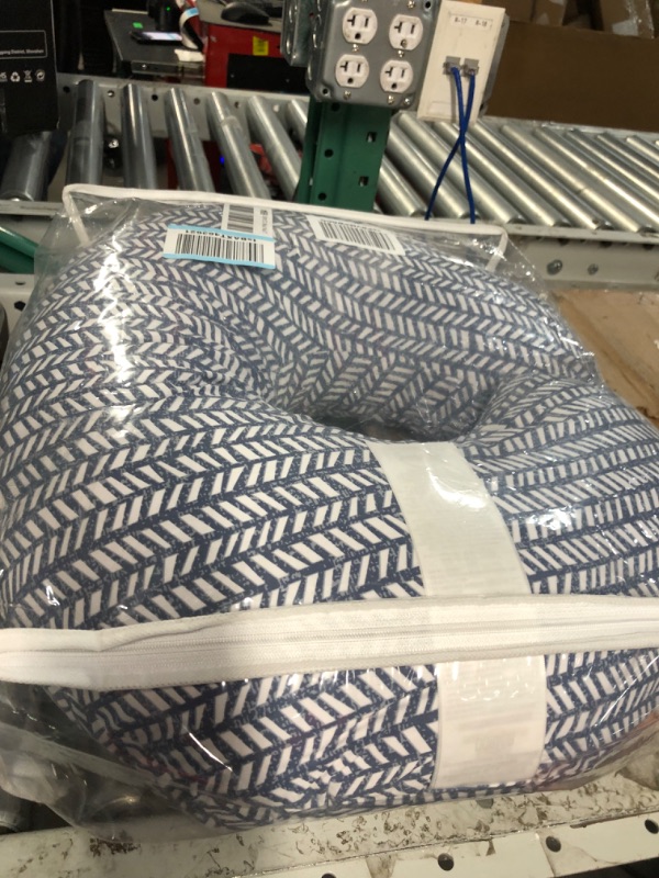 Photo 3 of Boppy Nursing Pillow and Positioner—Original | Blue Herringbone | Breastfeeding