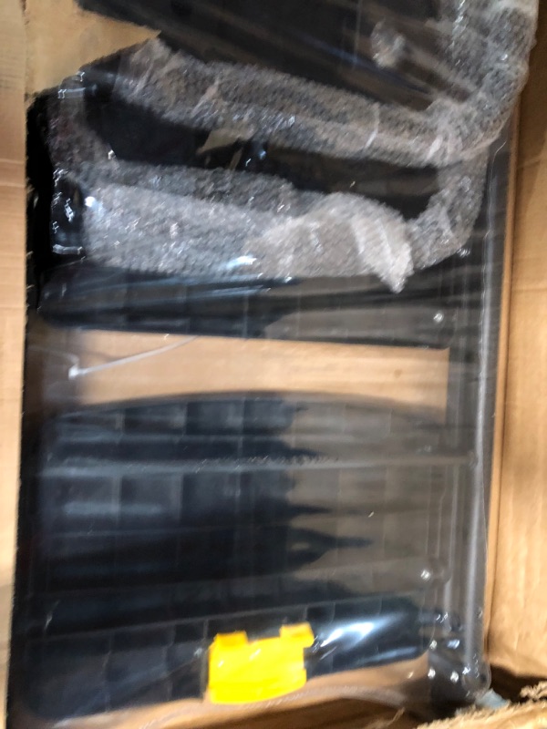 Photo 1 of HBTower 5 Step Ladder with Handrails, Folding Step Stool with Tool Platform, 330 LBS Portable Steel Ladder for Adults for Home Kitchen Library Office, Black 5-Step with Tool Platform Black