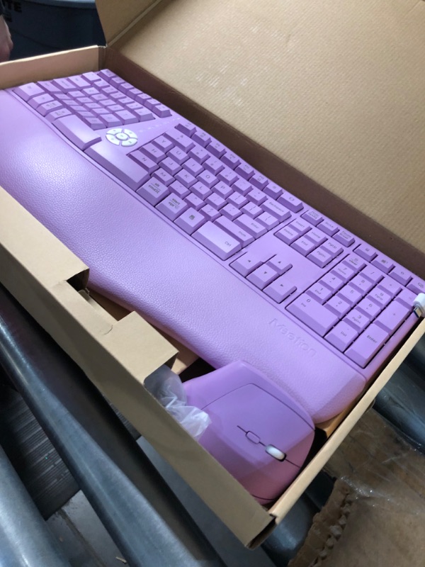 Photo 4 of MEETION Ergonomic Wireless Keyboard and Mouse, Ergo Keyboard with Vertical Mouse