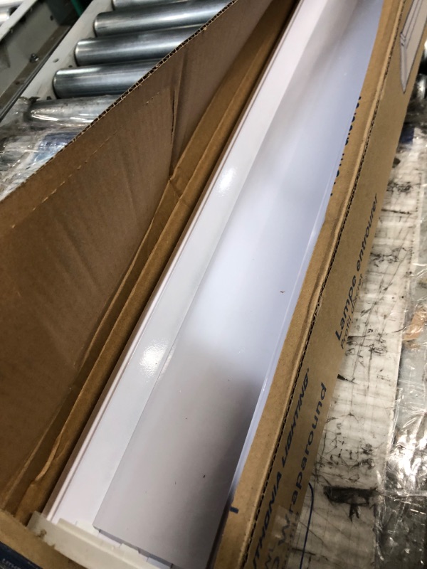 Photo 1 of *damaged* Lithonia Lighting Contractor 4 ft. 40-Watt 2900 Lumens 4000K Integrated White LED Wrap Light Fixture