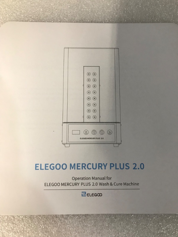 Photo 2 of ELEGOO Mercury Plus 2.0 Large Wash and Cure Machine for LCD/SLA/DLP 3D Printing Models Cure Box