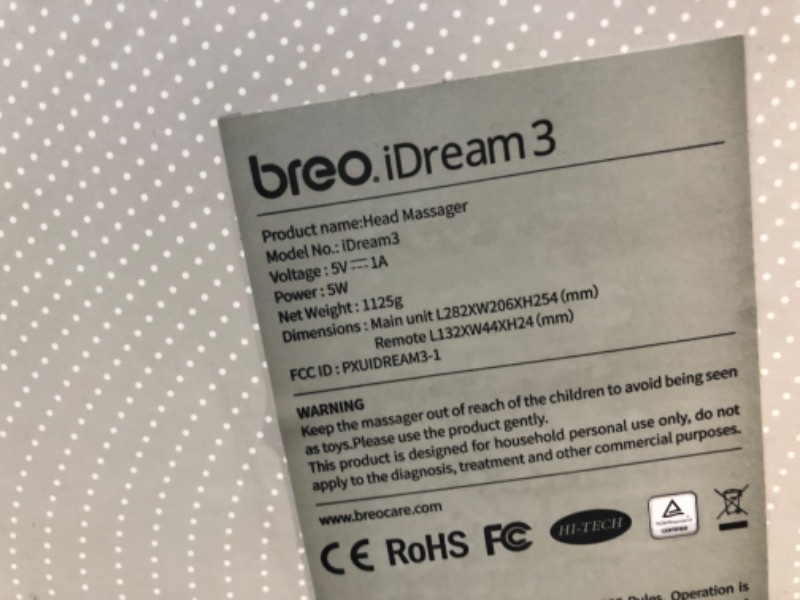 Photo 6 of Breo iDream3 Rechargeable Head Massager with Scalp Massage & Remote Control for Relax