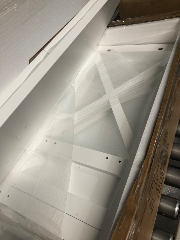 Photo 1 of Console Table, White Console Table with Storage, 