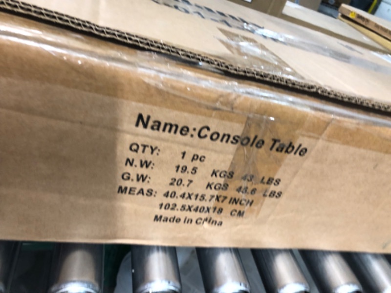 Photo 1 of Console Table, White Console Table with Storage, 