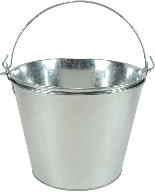 Photo 1 of 4 ct Galvanized metal buckets with handle - 9x9x7 inches