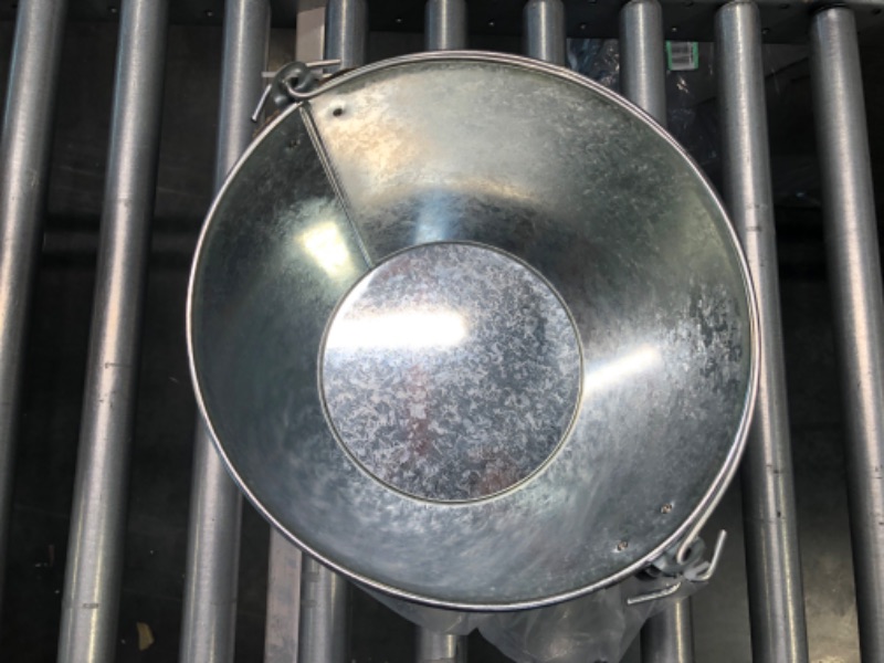 Photo 3 of 4 ct Galvanized metal buckets with handle - 9x9x7 inches