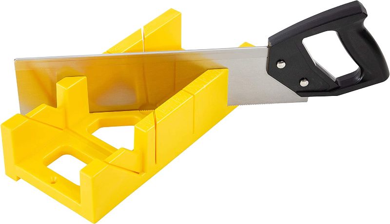 Photo 1 of GreatNeck BSB14 12 Inch Mitre Box With 14 Inch Back Saw, Reinforced Steel Back Saw for Accurate Cutting, Receptacle Box Saw With Degree Cutting Guide