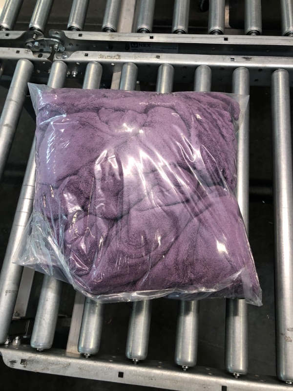 Photo 2 of 6 Pc Purple Microfiber Towel Set