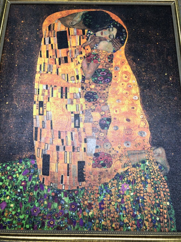 Photo 5 of Eliteart-The Kiss by Gustav Klimt Giclee Art Canvas Prints-Framed Size:19"x23"