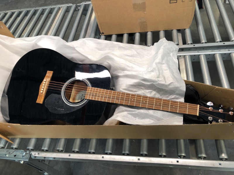 Photo 5 of Fender FA-115 Dreadnought Acoustic Guitar - Black Bundle with Gig Bag, Tuner, Strings, Strap, and Picks