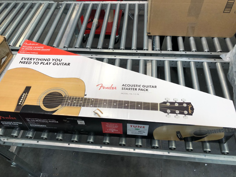 Photo 1 of Fender FA-115 Dreadnought Acoustic Guitar - Black Bundle with Gig Bag, Tuner, Strings, Strap, and Picks