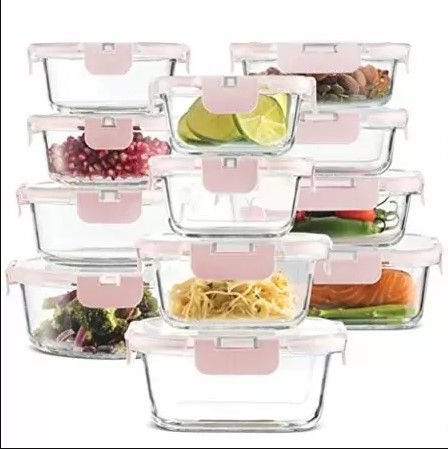 Photo 1 of 24-Piece Superior Glass Food Storage Containers Set - Newly Innovated Hinged BPA