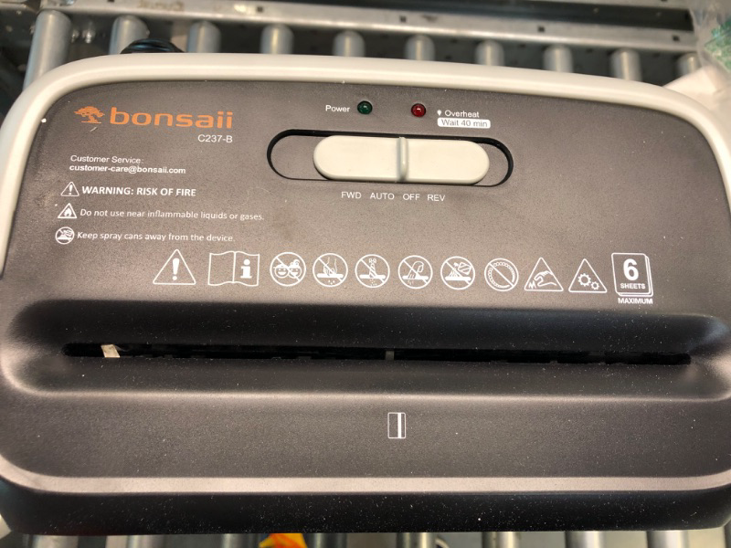 Photo 1 of Bonsaii Paper Shredder for Home Use,6-Sheet Crosscut Paper and Credit Card Shredder for Home Office,Home Shredder with Handle for Document,Mail,Staple,Clip-3.4 Gal Wastebasket(C237-B) 6-Sheet Cross Cut